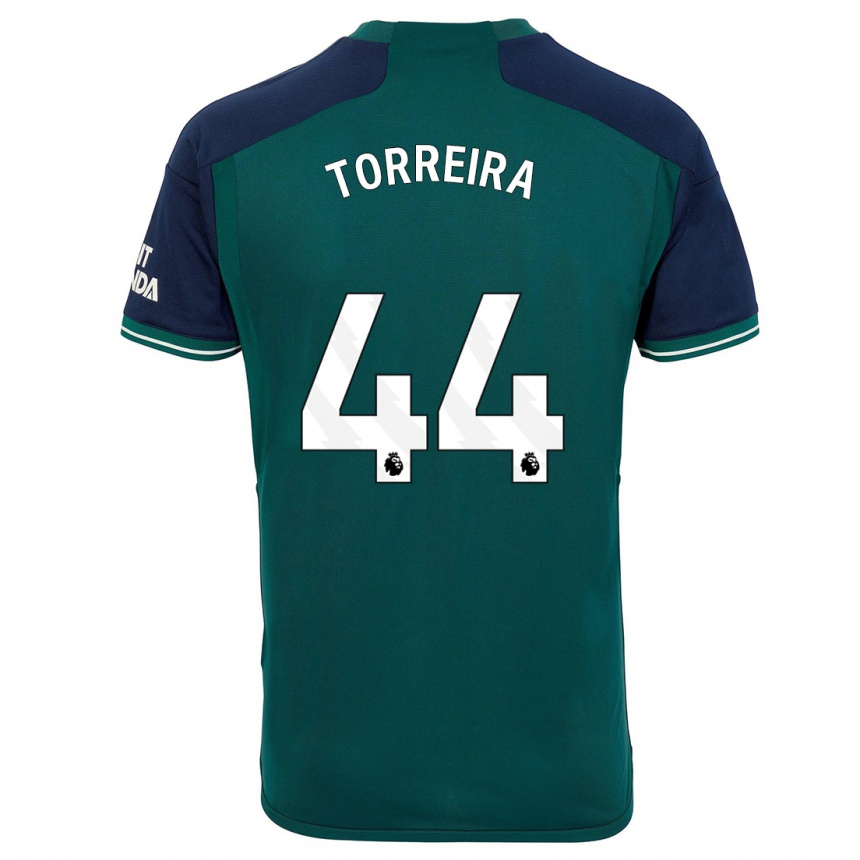 Kids  Lucas Torreira #44 Green Third Jersey 2023/24 T-Shirt Za