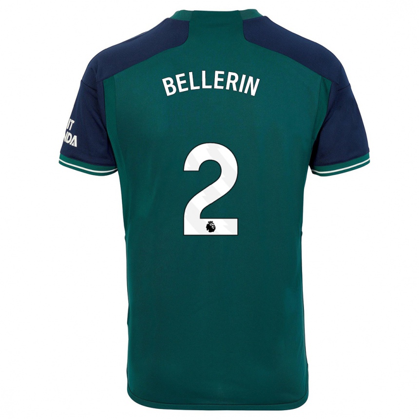 Kids  Hector Bellerin #2 Green Third Jersey 2023/24 T-Shirt Za