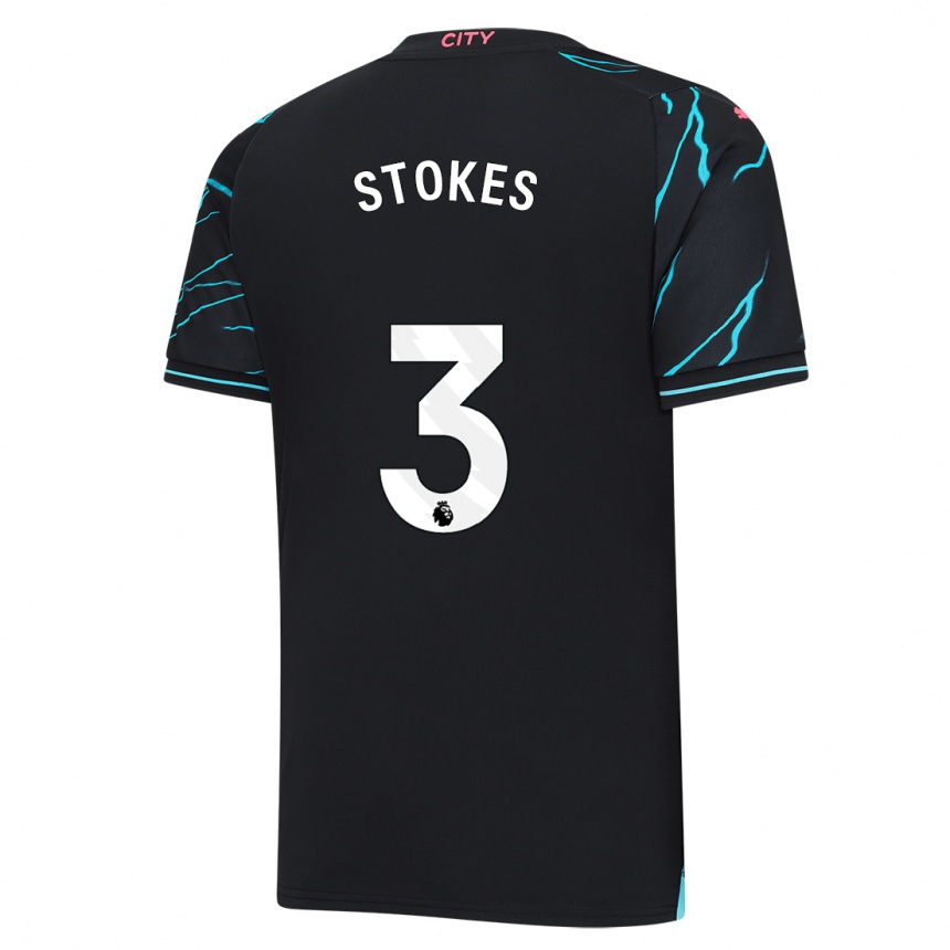 Kids  Demi Stokes #3 Dark Blue Third Jersey 2023/24 T-Shirt Za