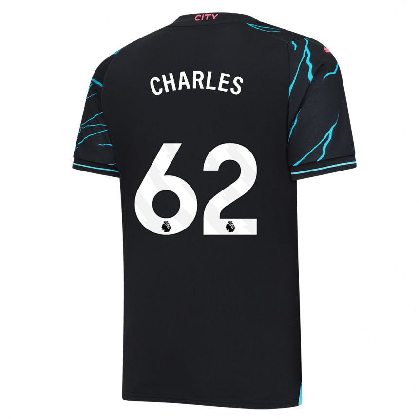 Kids  Shea Charles #62 Dark Blue Third Jersey 2023/24 T-Shirt Za