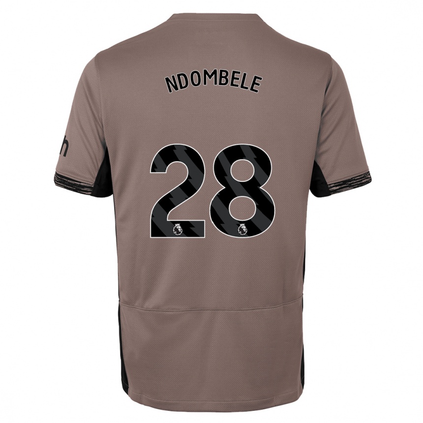 Kids  Tanguy Ndombele #28 Dark Beige Third Jersey 2023/24 T-Shirt Za