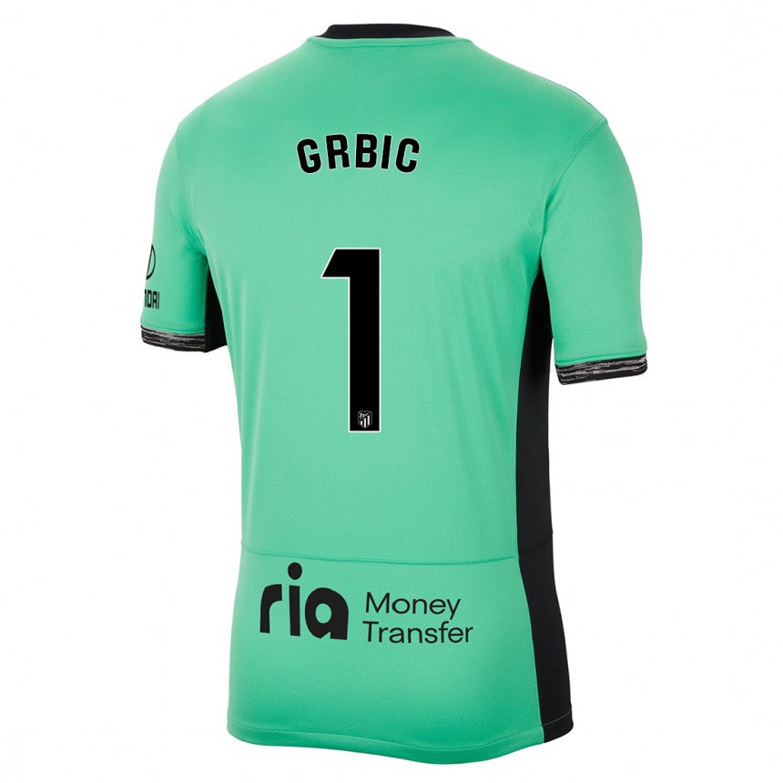 Kids  Ivo Grbic #1 Spring Green Third Jersey 2023/24 T-Shirt Za