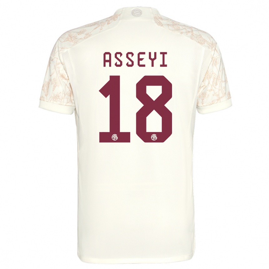 Kids  Viviane Asseyi #18 Off White Third Jersey 2023/24 T-Shirt Za