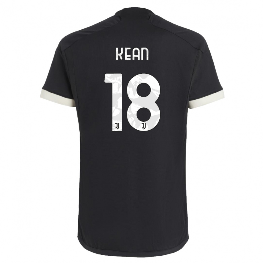 Kids  Moise Kean #18 Black Third Jersey 2023/24 T-Shirt Za