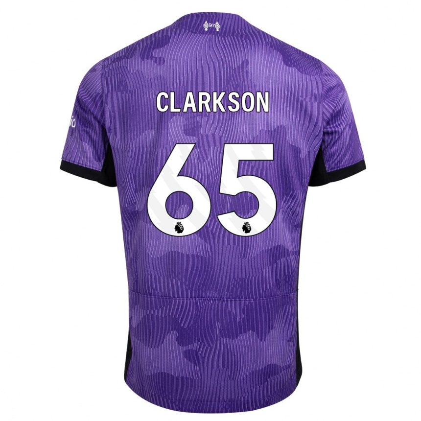 Men  Leighton Clarkson #65 Purple Third Jersey 2023/24 T-Shirt Za