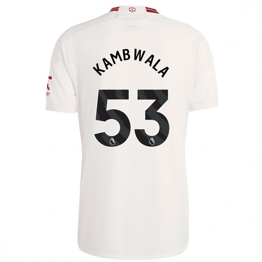 Men  Willy Kambwala #53 White Third Jersey 2023/24 T-Shirt Za