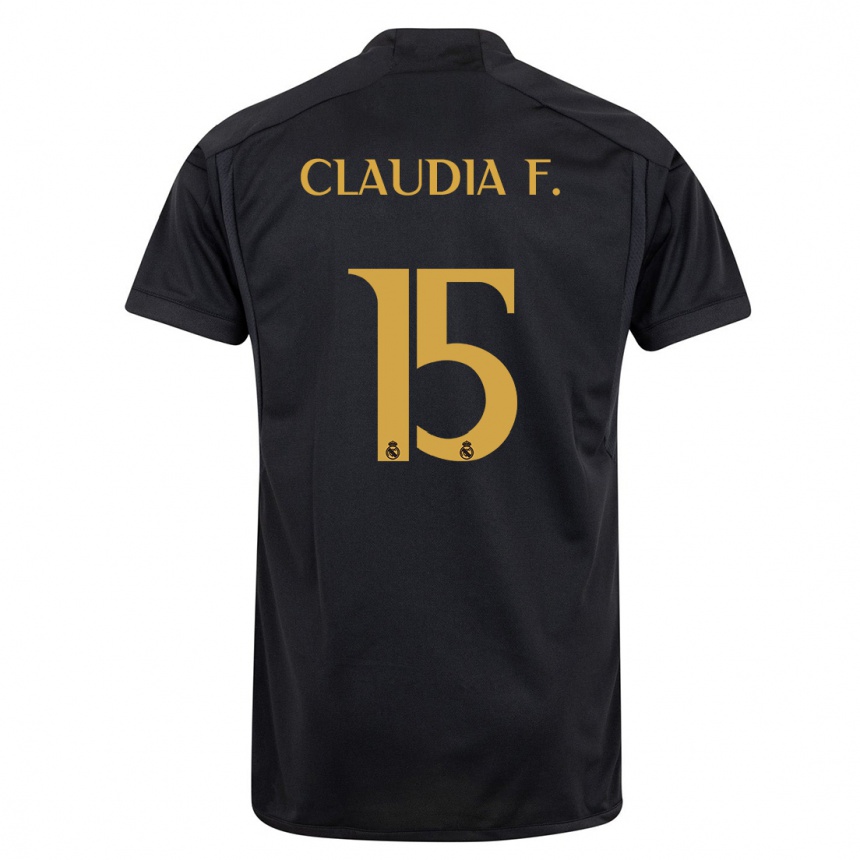 Men  Claudia Florentino #15 Black Third Jersey 2023/24 T-Shirt Za