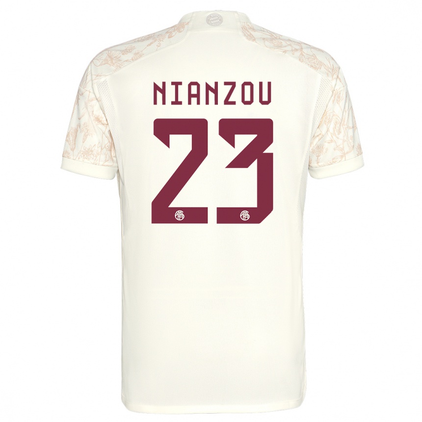 Men  Tanguy Nianzou #23 Off White Third Jersey 2023/24 T-Shirt Za