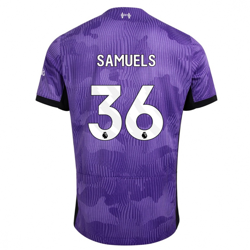 Women  Kerron Samuels #36 Purple Third Jersey 2023/24 T-Shirt Za