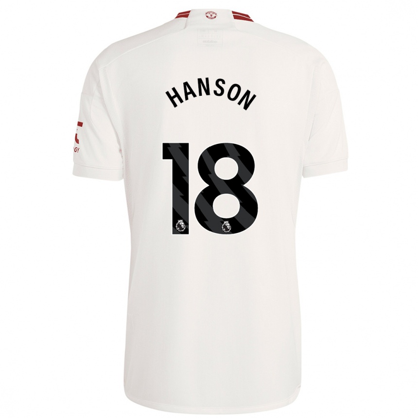 Women  Kirsty Hanson #18 White Third Jersey 2023/24 T-Shirt Za