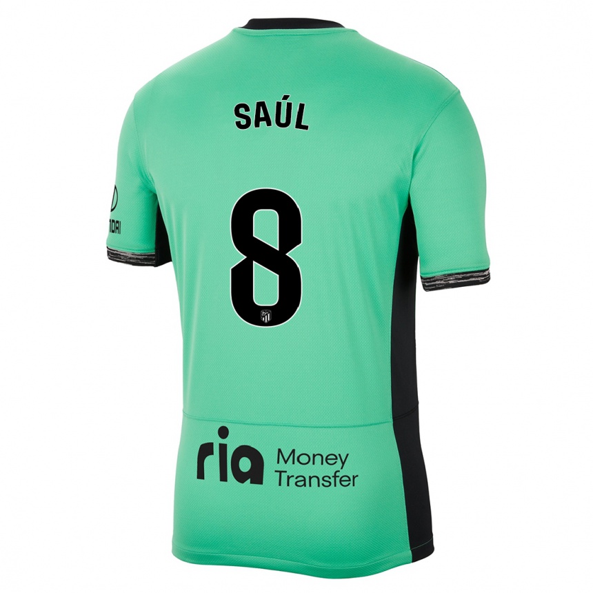 Women  Saul Niguez #8 Spring Green Third Jersey 2023/24 T-Shirt Za