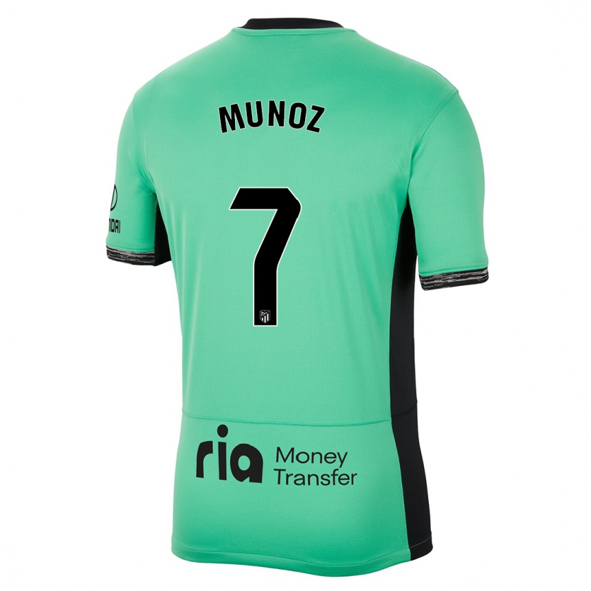 Women  Joaquin Munoz #7 Spring Green Third Jersey 2023/24 T-Shirt Za