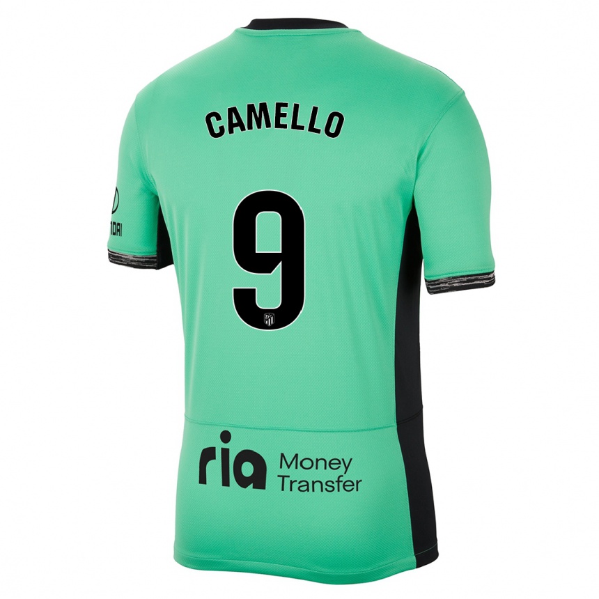 Women  Sergio Camello #9 Spring Green Third Jersey 2023/24 T-Shirt Za