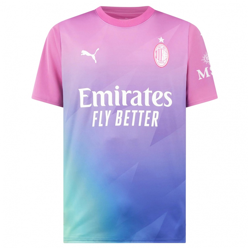 Women  Sandro Tonali #8 Pink Purple Third Jersey 2023/24 T-Shirt Za