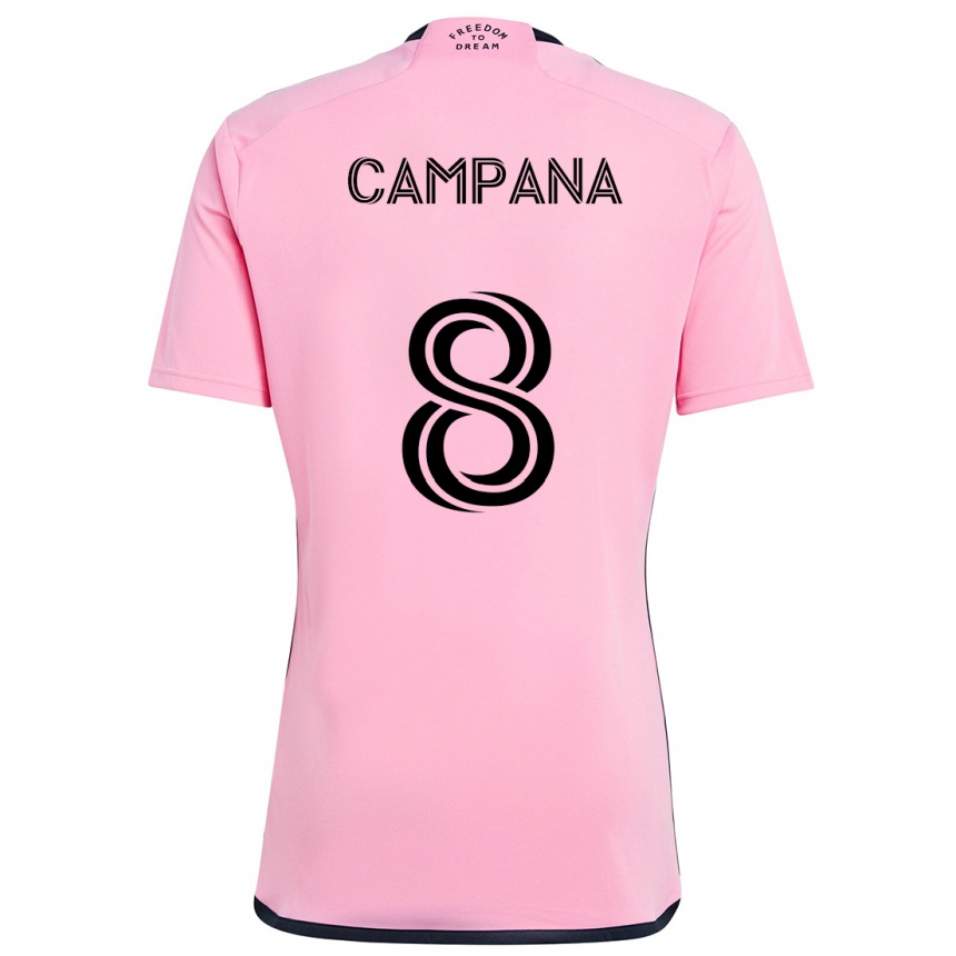 Kids Football Leonardo Campana #8 Pink Home Jersey 2024/25 T-Shirt Za