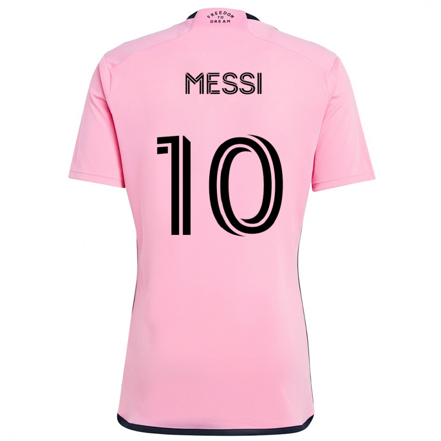 Kids Football Lionel Messi #10 Pink Home Jersey 2024/25 T-Shirt Za