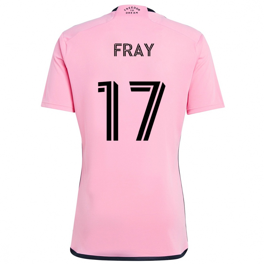 Kids Football Ian Fray #17 Pink Home Jersey 2024/25 T-Shirt Za