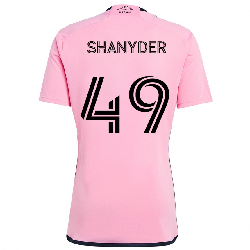 Kids Football Shanyder Borgelin #49 Pink Home Jersey 2024/25 T-Shirt Za