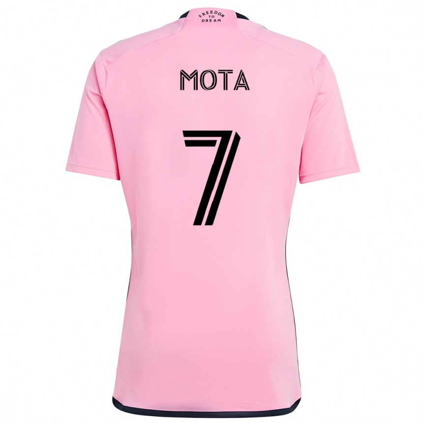 Kids Football Jean Mota #7 Pink Home Jersey 2024/25 T-Shirt Za