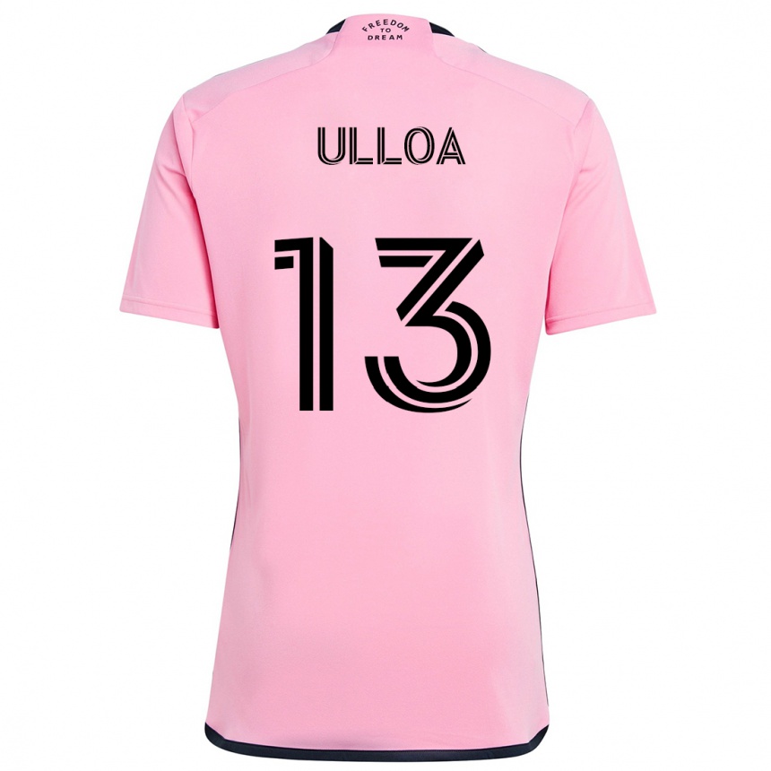 Kids Football Víctor Ulloa #13 Pink Home Jersey 2024/25 T-Shirt Za