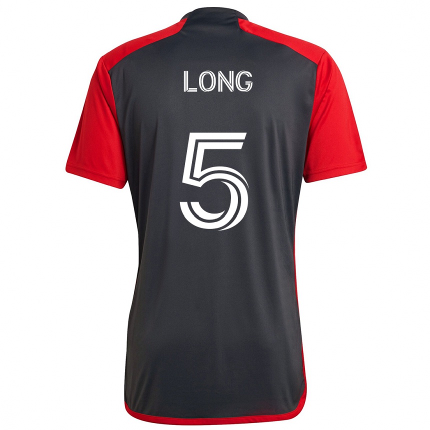 Kids Football Kevin Long #5 Grayn Red Home Jersey 2024/25 T-Shirt Za