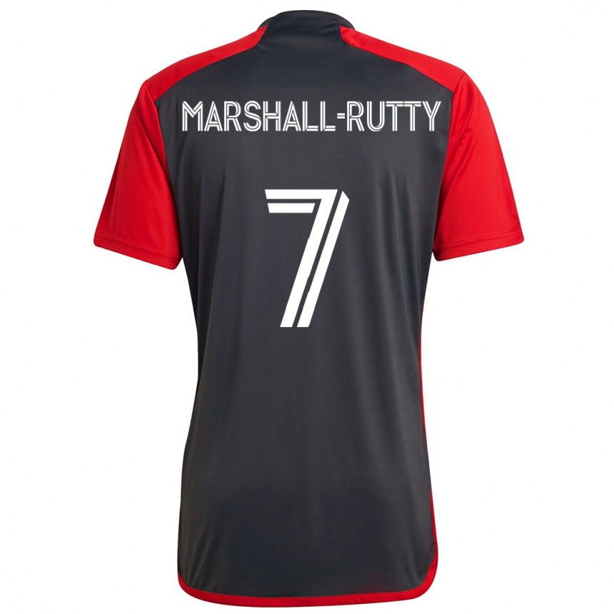 Kids Football Jahkeele Marshall-Rutty #7 Grayn Red Home Jersey 2024/25 T-Shirt Za