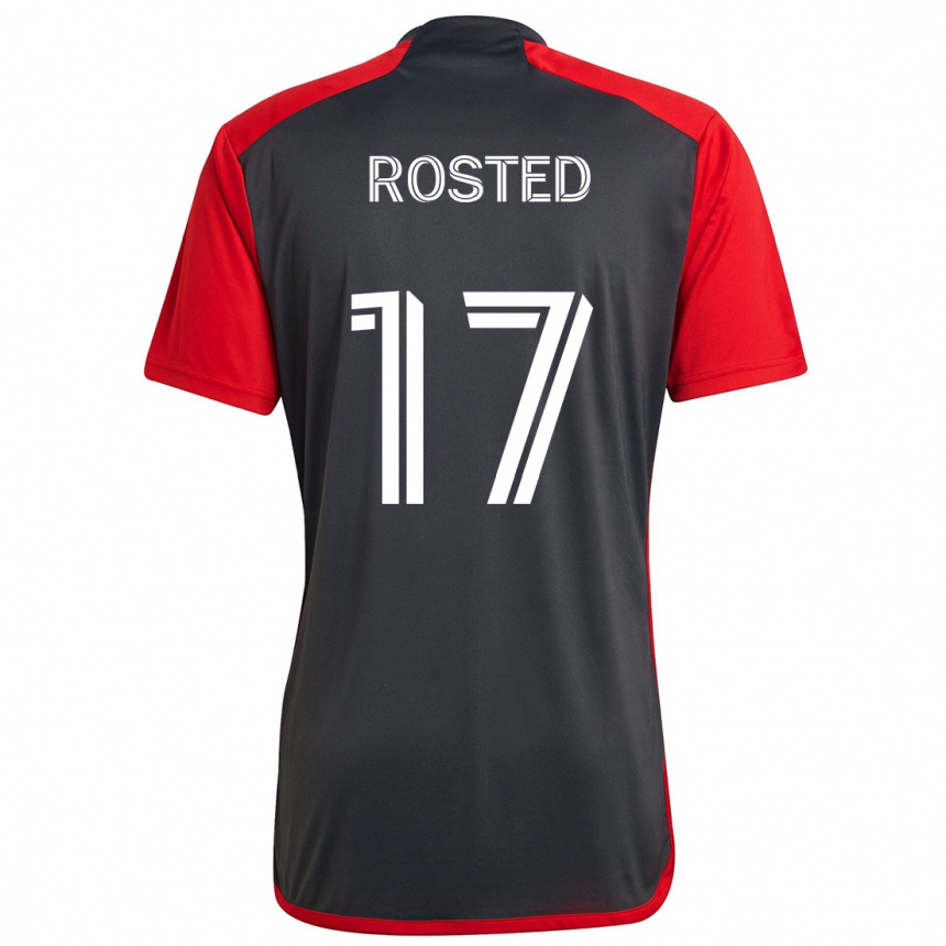 Kids Football Sigurd Rosted #17 Grayn Red Home Jersey 2024/25 T-Shirt Za