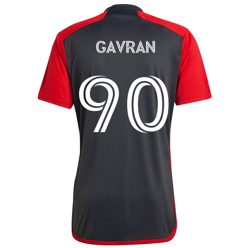 Kids Football Luka Gavran #90 Grayn Red Home Jersey 2024/25 T-Shirt Za