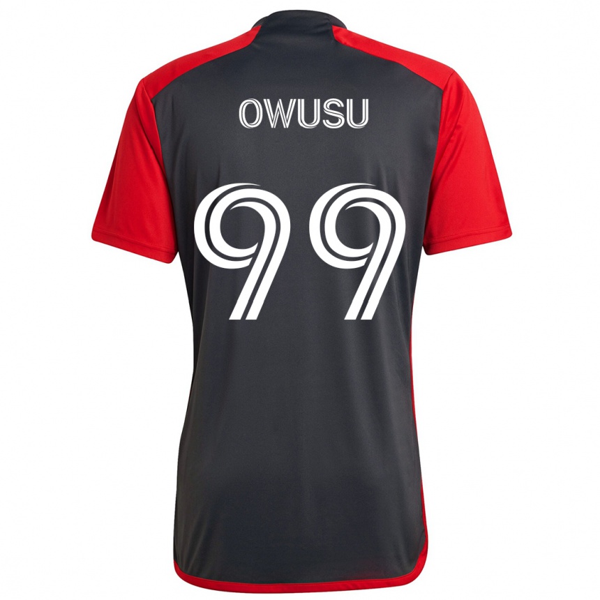 Kids Football Prince Osei Owusu #99 Grayn Red Home Jersey 2024/25 T-Shirt Za