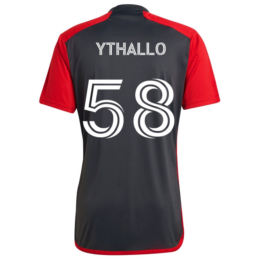 Kids Football Ythallo #58 Grayn Red Home Jersey 2024/25 T-Shirt Za