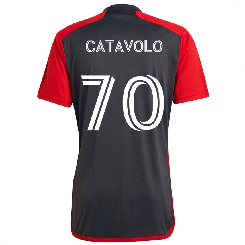 Kids Football Matthew Catavolo #70 Grayn Red Home Jersey 2024/25 T-Shirt Za