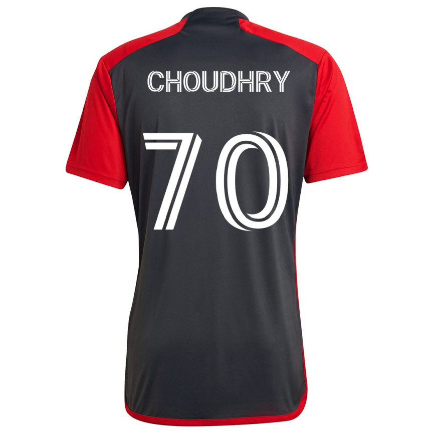 Kids Football Benjamin Choudhry #70 Grayn Red Home Jersey 2024/25 T-Shirt Za