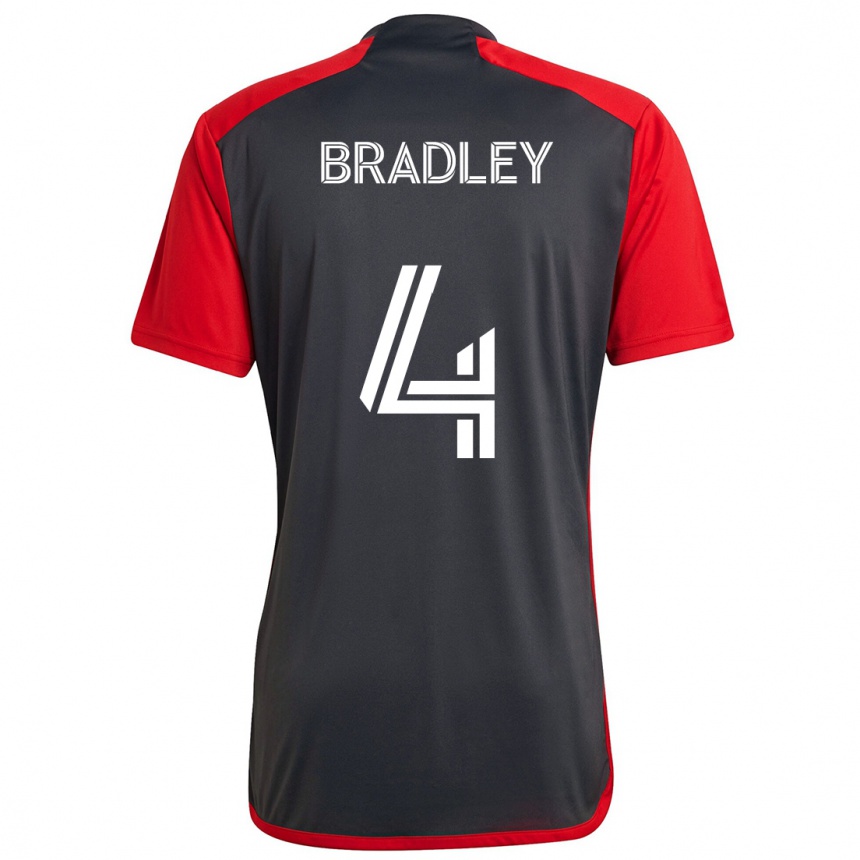 Kids Football Michael Bradley #4 Grayn Red Home Jersey 2024/25 T-Shirt Za