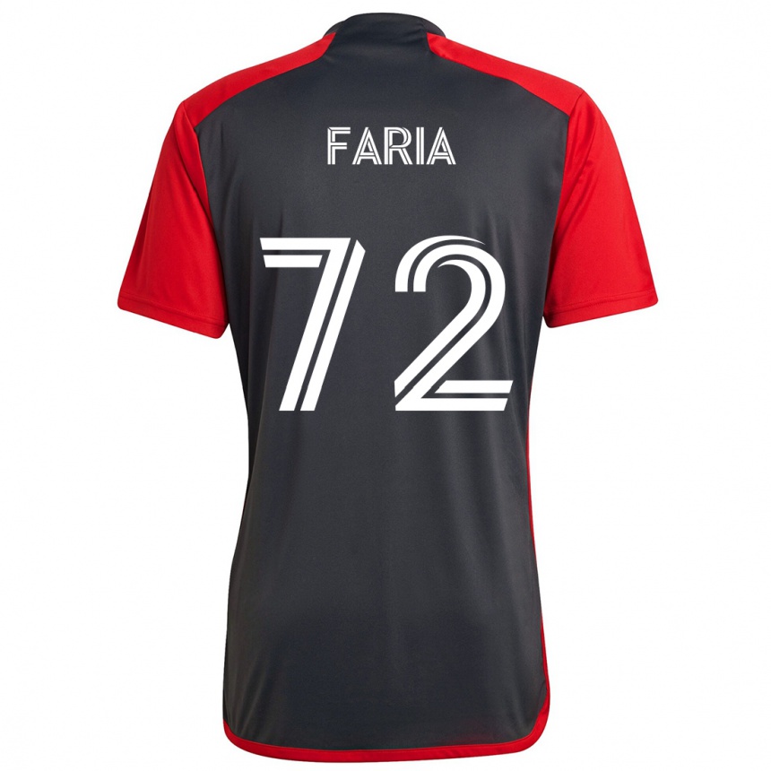 Kids Football Jordan Faria #72 Grayn Red Home Jersey 2024/25 T-Shirt Za