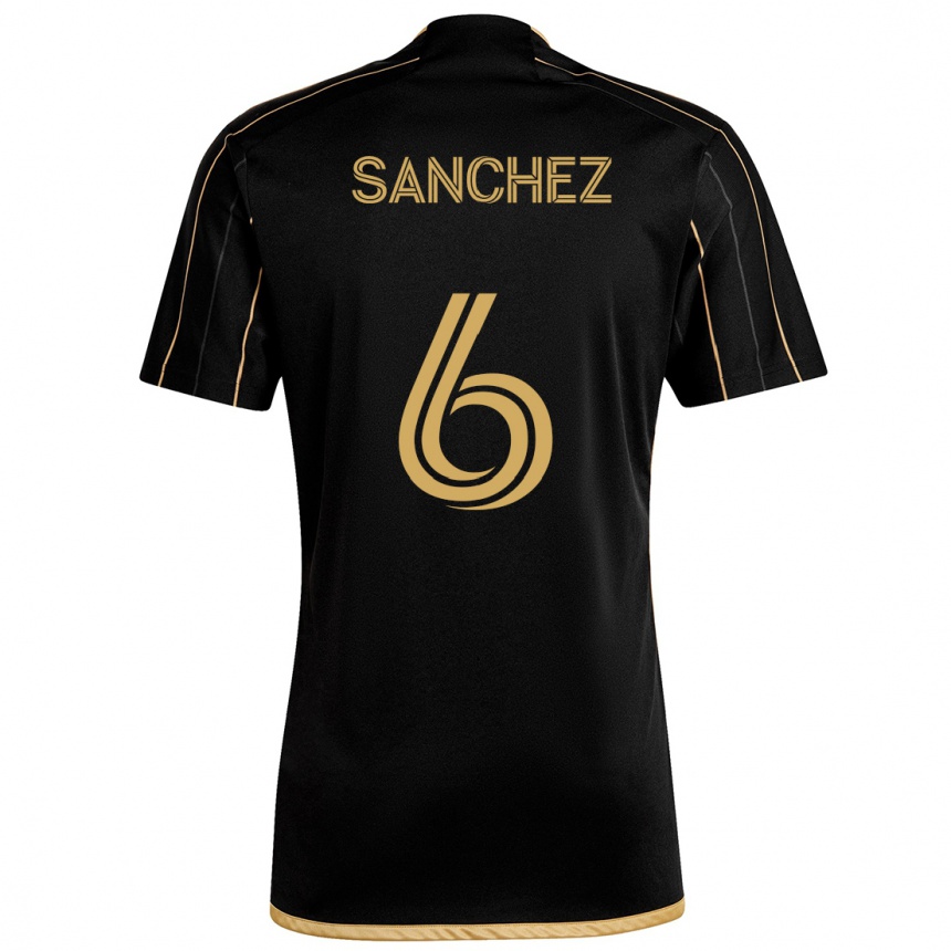 Kids Football Ilie Sánchez #6 Black Gold Home Jersey 2024/25 T-Shirt Za