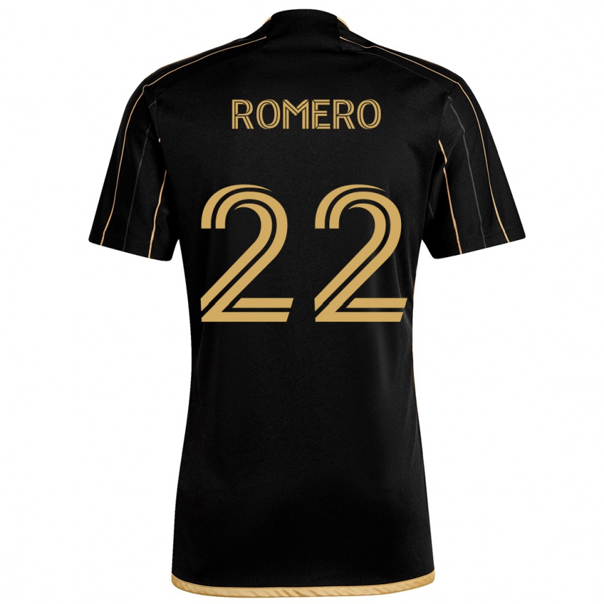 Kids Football Abraham Romero #22 Black Gold Home Jersey 2024/25 T-Shirt Za