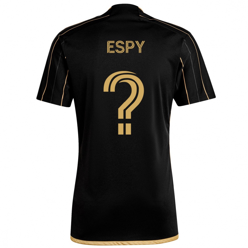 Kids Football Tyson Espy #0 Black Gold Home Jersey 2024/25 T-Shirt Za