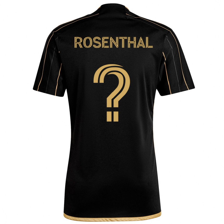 Kids Football Charlie Rosenthal #0 Black Gold Home Jersey 2024/25 T-Shirt Za