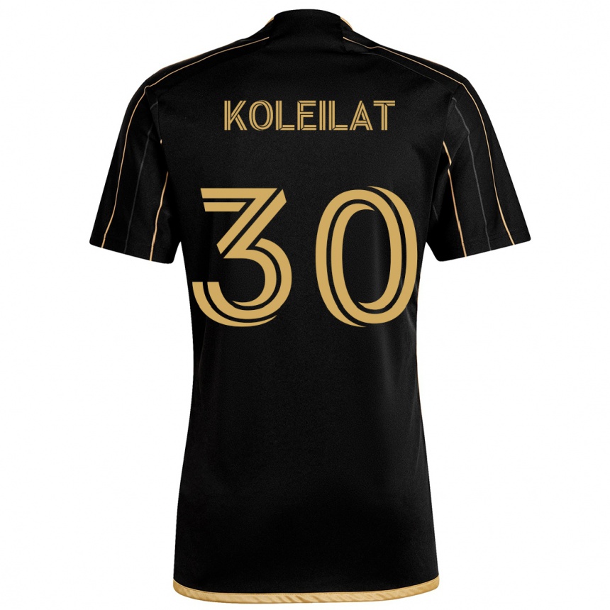 Kids Football Jassem Koleilat #30 Black Gold Home Jersey 2024/25 T-Shirt Za