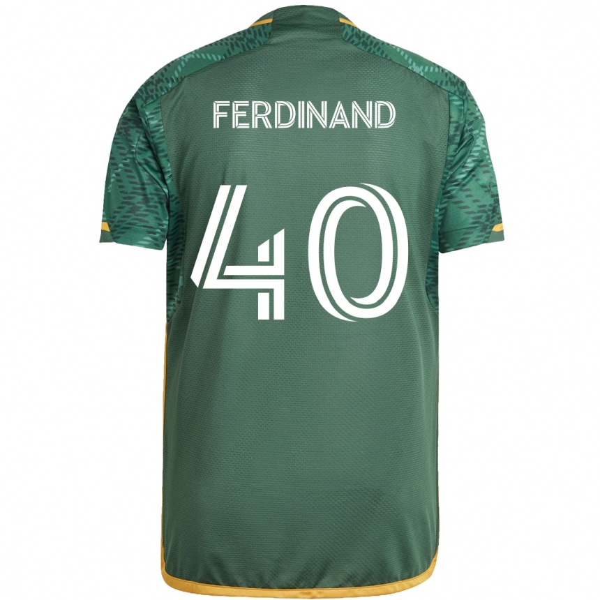 Kids Football Keesean Ferdinand #40 Green Orange Home Jersey 2024/25 T-Shirt Za