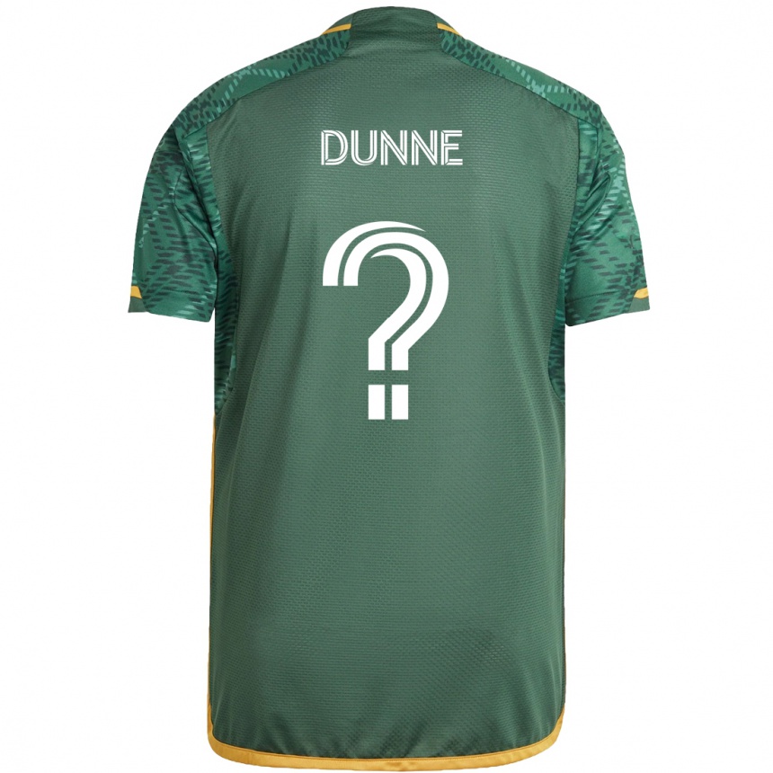 Kids Football Michael Dunne #0 Green Orange Home Jersey 2024/25 T-Shirt Za