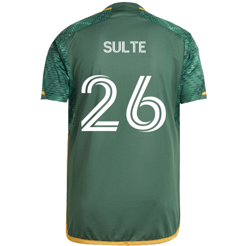 Kids Football Hunter Sulte #26 Green Orange Home Jersey 2024/25 T-Shirt Za