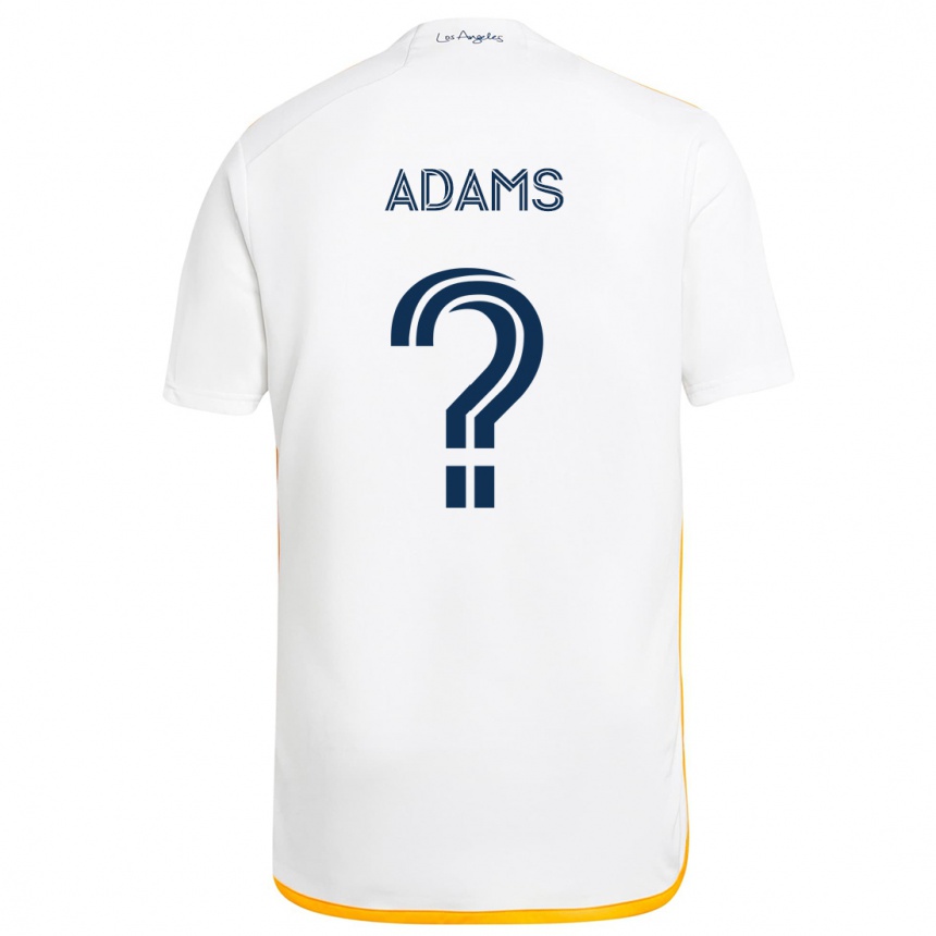 Kids Football Lucca Adams #0 White Yellow Home Jersey 2024/25 T-Shirt Za