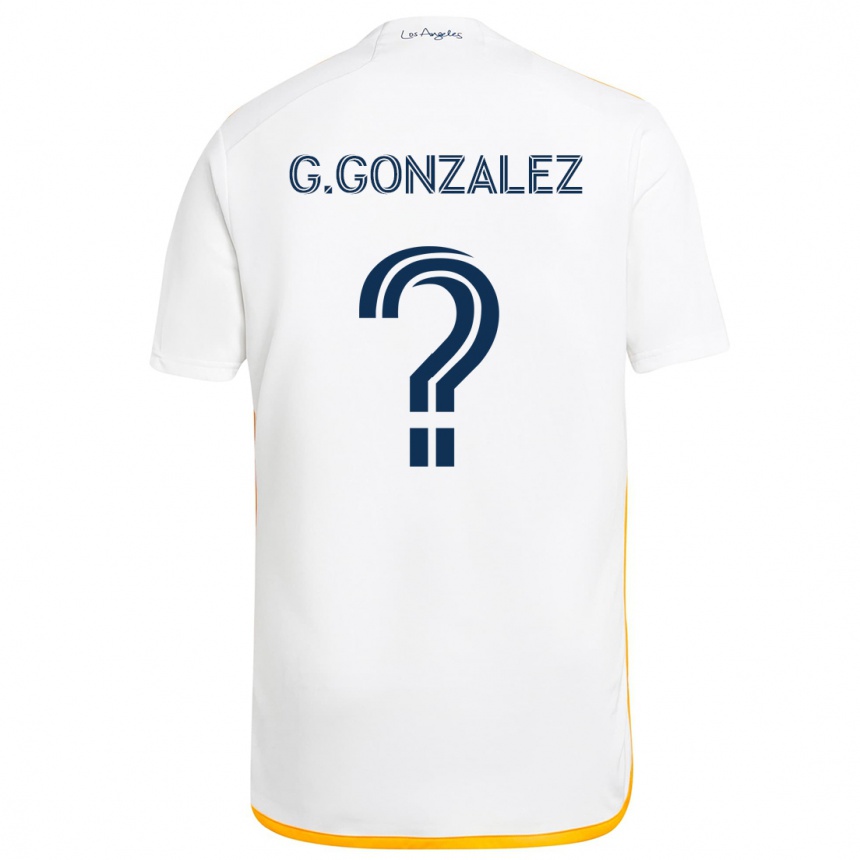 Kids Football Gustavo Gonzalez #0 White Yellow Home Jersey 2024/25 T-Shirt Za