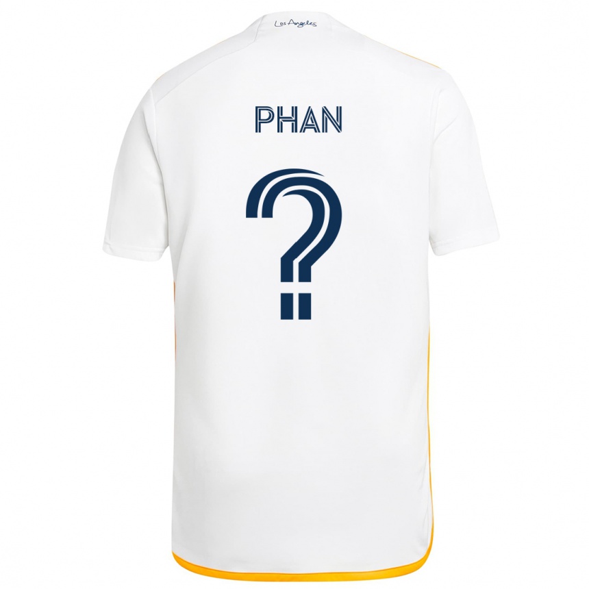 Kids Football Brett Phan #0 White Yellow Home Jersey 2024/25 T-Shirt Za