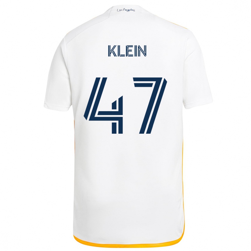 Kids Football Carson Klein #47 White Yellow Home Jersey 2024/25 T-Shirt Za