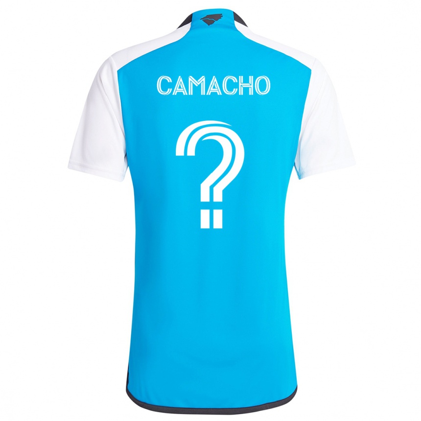 Kids Football Jaydus Camacho #0 Blue White Home Jersey 2024/25 T-Shirt Za