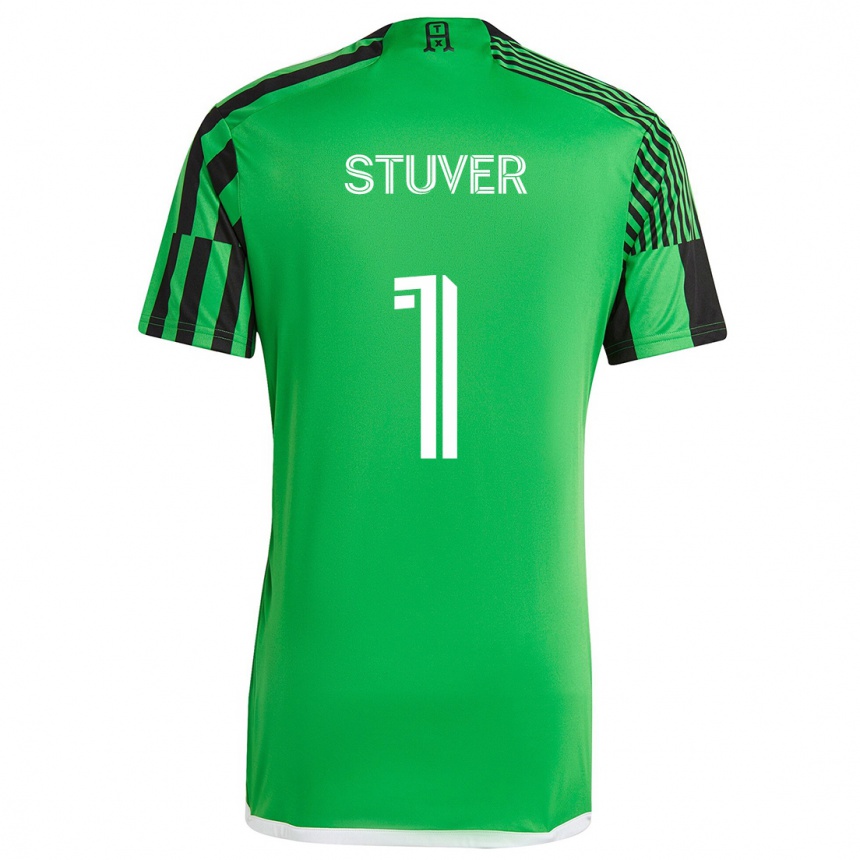 Kids Football Brad Stuver #1 Green Black Home Jersey 2024/25 T-Shirt Za