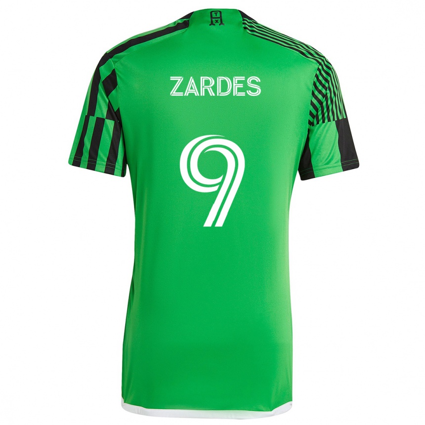 Kids Football Gyasi Zardes #9 Green Black Home Jersey 2024/25 T-Shirt Za