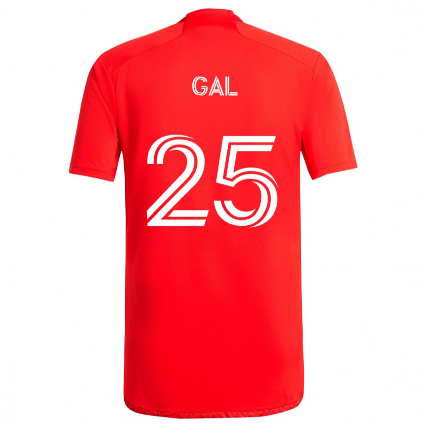 Kids Football Jeff Gal #25 Red White Home Jersey 2024/25 T-Shirt Za